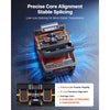 VEVOR Fiber Fusion Splicer 6 Motors with 5s Fast Splicing and 15s Heating, 7800mAh Core Alignment Fibers Optical Splicer with 5" Touchscreen, 3 in 1 Fiber Holder, VFL & OPM for SM MM DS NZDS