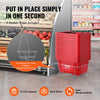 VEVOR Shopping Basket, Set of 12, 24L Durable Plastic Grocery Basket with Handle and Stand, 16.73 x 11.61 x 8.86 inch Portable Shop Basket Bulk Used for Retail Store Supermarket Grocery Shopping, Red