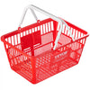 VEVOR Shopping Basket, Set of 12, 21L Durable Plastic Grocery Basket with Handle and Stand, 16.5 x 11.8 x 8.27 inch Portable Shop Basket Bulk Used for Retail Store Supermarket Grocery Shopping, Red