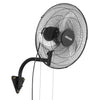 VEVOR Wall Mount Fan, 18 in Wall Mounted Hanging Fan Oscillating, 3-Speed, Long Airflow Distance, Adjustable Rotation Angle, Mechanical Powerful for Industry, Commercial, Garage, Workshop, Gym, Black