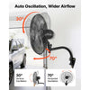 VEVOR Wall Mount Fan, 18 in Wall Mounted Hanging Fan Oscillating, 3-Speed, Long Airflow Distance, Adjustable Rotation Angle, Mechanical Powerful for Industry, Commercial, Garage, Workshop, Gym, 2 Pack
