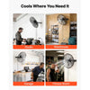 VEVOR Wall Mount Fan, 18 in Wall Mounted Hanging Fan, 3-Speed, Long Airflow Distance, Adjustable Rotation Angle, Mechanical Control, Powerful for Industry, Commercial, Garage, Workshop, Gym, 2 Pack