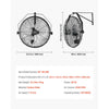 VEVOR Wall Mount Fan, 18 in Wall Mounted Hanging Fan with IP44-rated Protection, 3-Speed, Long Airflow Distance, Adjustable Rotation Angle, Powerful for Industry, Commercial, Garage, Workshop