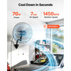 VEVOR Wall Mount Fan, 20 in Wall Mounted Hanging Fan Oscillating, 3-Speed, Long Airflow Distance, Adjustable Rotation Angle, Mechanical Powerful for Industry, Commercial, Garage, Workshop, Gym, 2 Pack