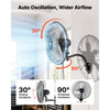 VEVOR Wall Mount Fan, 20 in Wall Mounted Hanging Fan Oscillating, 3-Speed, Long Airflow Distance, Adjustable Rotation Angle, Mechanical Powerful for Industry, Commercial, Garage, Workshop, Gym, 2 Pack