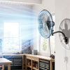 VEVOR Wall Mount Fan, 20 in Wall Mounted Hanging Fan Oscillating, 3-Speed, Long Airflow Distance, Adjustable Rotation Angle, Mechanical Powerful for Industry, Commercial, Garage, Workshop, Gym, 2 Pack
