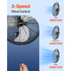 VEVOR 18 Inch Industrial Wall Mount Fan, High Velocity 4000 CFM Indoor Fan with 3 Speeds,  Powerful Motor Garage Wall Fan with Aluminum Blades for Workshop, Warehouse, Greenhouse, Commercial