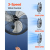VEVOR 20 Inch Industrial Wall Mount Fan, High Velocity 4650 CFM Indoor Fan with 3 Speeds,  Powerful Motor Garage Wall Fan with Aluminum Blades for Workshop, Warehouse, Greenhouse, Commercial