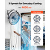 VEVOR Wall Mount Fan, 20 in Wall Mounted Hanging Fan with Mist, IP44-rated Protection, 3-Speed, Long Airflow Distance, Adjustable Rotation Angle, Powerful for Industry, Commercial, Garage, Workshop