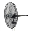 VEVOR Wall Mount Fan, 24 in Wall Mounted Hanging Fan, 3-Speed, Long Airflow Distance, Adjustable Rotation Angle, Mechanical Control, Powerful for Industry, Commercial, Garage, Workshop, Gym, Black