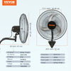 VEVOR Wall Mount Fan, 18 Inch, 3-speed High Velocity Max. 4000 CFM Oscillating Industrial Wall Fan, Commercial or Residential for Warehouse, Greenhouse, Workshop, Patio, Basement, Black, ETL Listed
