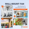 VEVOR Wall-Mount Misting Fan, 24 Inch, 3-speed High Velocity Max. 7000 CFM, Waterproof Oscillating Industrial Wall Fan, Commercial or Residential for Warehouse, Greenhouse, Workshop, Black, ETL Listed
