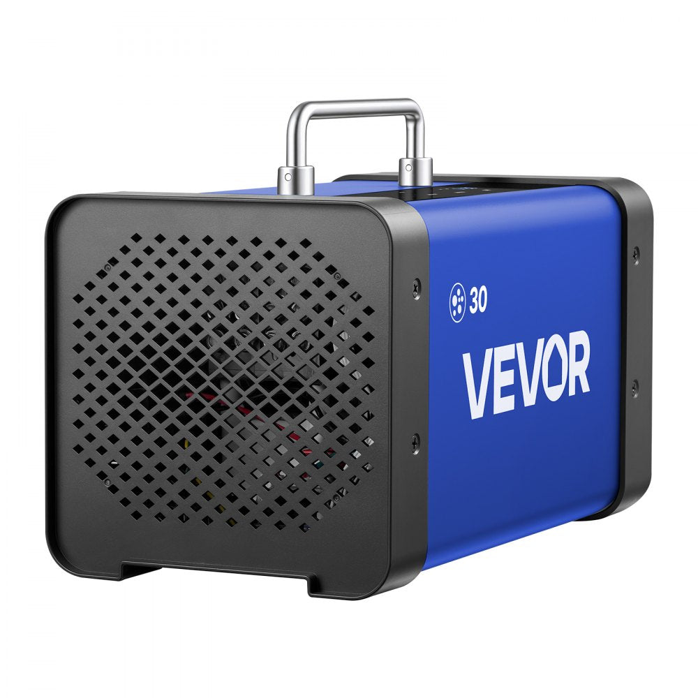 VEVOR Ozone Generator, 30000mg/h Commercial Ozone Machine, with 15s Delayed Start & Dual-Hose Water Mode & LCD Touchscreen, Industrial Deodorizer for Car, Smoke, Home Odors, Up to 2700 sq.ft