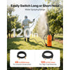 VEVOR Industrial Concrete Sprayer with Wheeled Cart, 3.5 Gallon Stainless Steel Sprayer, Heavy Duty Tri-Poxy Pump Sprayers, 20.5"Wand, 48" & 120"Hoses, 2 Brass Nozzles for Construction, Lawn & Garden