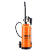 VEVOR Industrial Concrete Sprayer with Wheeled Cart, 3.5 Gallon Stainless Steel Sprayer, Heavy Duty Tri-Poxy Pump Sprayers, 20.5"Wand, 48" & 120"Hoses, 2 Brass Nozzles for Construction, Lawn & Garden