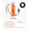 VEVOR Industrial Concrete Sprayer, 3.5 Gallon Stainless Steel Sprayer, Heavy Duty Tri-Poxy Pump Sprayers, 20.5"Wand with Ergonomic Gun Handle, 48"& 120"Hose, 2 Brass Nozzles for Construction, Garden