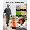 VEVOR Industrial Concrete Sprayer with Wheeled Cart, 5 Gallon Stainless Steel Sprayer, Heavy Duty Tri-Poxy Pump Sprayers, 20.5''Wand, 48" & 120" Hoses, 2 Brass Nozzles for Construction, Lawn & Garden