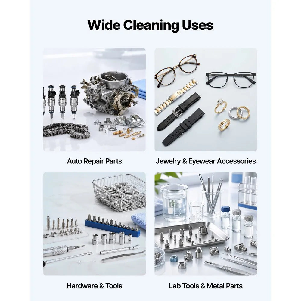 VEVOR Ultrasonic Cleaner 22L-Class Capacity Ultrasonic Parts Cleaner 40kHz, Digital Time and Temp Control, Stainless Steel Ultra Sonic Cleaning Machine with Cleaning Baskets, for Auto Parts, Glasses