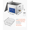 VEVOR Ultrasonic Cleaner 15L-Class Capacity Ultrasonic Parts Cleaner 40kHz, Digital Time and Temp Control, Stainless Steel Ultra Sonic Cleaning Machine with Cleaning Baskets, for Auto Parts, Glasses