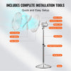 VEVOR Industrial Pedestal Fan, 16 Inch 75-Degree Oscillating Fan, Height Adjustable Standing Fans with 3 Adjustable Speeds, High Power Floor Fans for Office, Silver