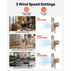 VEVOR 16-Inch High Velocity Pedestal Fan, 1450 CFM Industrial Standing Floor Fan with Handle, 75° Oscillating, 3-Speed Adjustable Height, Metal Made for Commercial, Garage, Workshop, Home, Copper