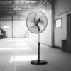 VEVOR Industrial Pedestal Fan, 20 Inch 90-Degree Oscillating Fan, Height Adjustable Standing Fans with 3 Adjustable Speeds, High Power Fans for Warehouse,Garage,Commercial, Black