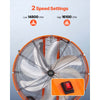VEVOR Industrial Shop Fan, 42 Inch Floor Drum Fan, High Velocity 16100 CFM, Heavy Duty Aluminum Blades, 2 Speeds, with Handle, Ideal for Commercial, Garage, Warehouse, Basement, Workshop, Factory
