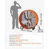 VEVOR Industrial Shop Fan, 42 Inch Floor Drum Fan, High Velocity 16100 CFM, Heavy Duty Aluminum Blades, 2 Speeds, with Handle, Ideal for Commercial, Garage, Warehouse, Basement, Workshop, Factory