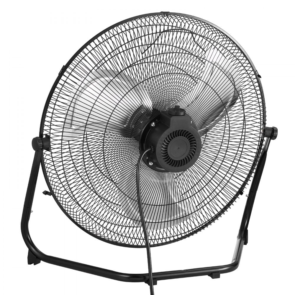 VEVOR Floor Fan, 3 Speeds High Velocity Heavy Duty 18 Inch Industrial Fan, 4000 CFM 360° Adjustable Tilt 19.69 ft/sec Airflow Large Metal Fan, for Home, Gym, Office, Garage, Commercial Shop & Bedroom