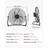 VEVOR 2 PCS Floor Fans, 3 Speeds High Velocity Heavy Duty 20 Inch Industrial Fan, 4800 CFM 360° Adjustable Tilt 21.33 ft/sec Airflow Large Metal Fan, for Gym, Home, Garage, Commercial Shop & Bedroom
