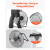 VEVOR Floor Fan, 3 Speeds High Velocity Heavy Duty 20 Inch Industrial Fan, 4800 CFM 360° Adjustable Tilt 21.33 ft/sec Airflow Large Metal Fan, for Home, Gym, Office, Garage, Commercial Shop & Bedroom