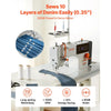 VEVOR Industrial Sewing Machine, 550W Lockstitch Sewing Machine Set with Servo Motor and Table Stand, 5000 SPM High Speed, Metal Frame, LCD Panel, LED Light, for Cotton, Wool, Denim, Leather, Canvas