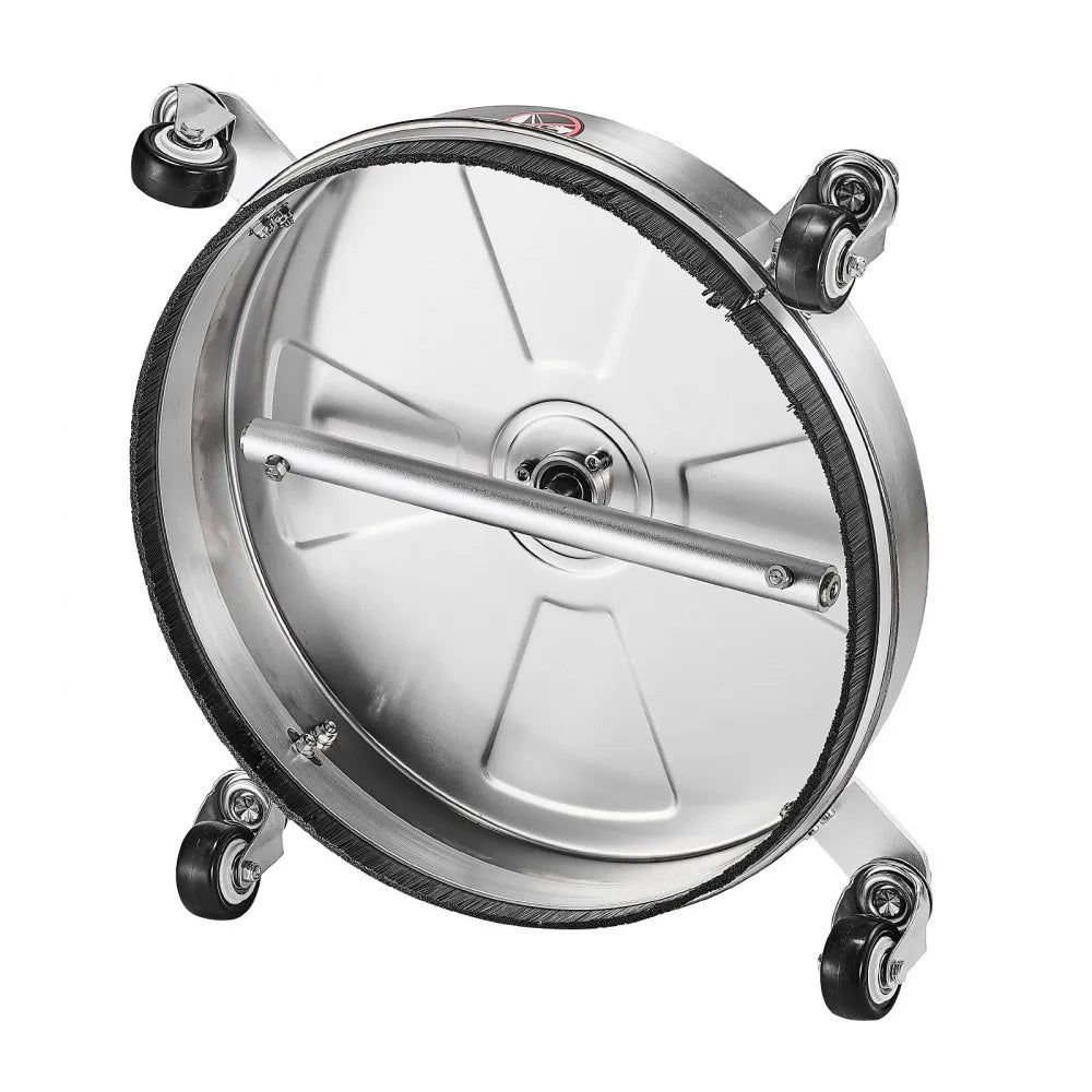 VEVOR 16.5" Pressure Washer Surface Cleaner, Stainless Steel Pressure Washer Attachments with 4 Wheels, 4000 Max PSI, 1/4 Quick Connector, 2 Spray Nozzles, 2 Extended Wands for Concrete, Patio, Deck