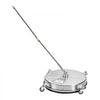 VEVOR 18" Pressure Washer Surface Cleaner, Stainless Steel Pressure Washer Attachments with 4 Wheels, 4000 Max PSI, 1/4 Quick Connector, 2 Spray Nozzles, 2 Extended Wands for Concrete, Patio, Deck