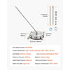 VEVOR 15" Pressure Washer Surface Cleaner, Stainless Steel Pressure Washer Attachments with 4 Wheels, 4000 Max PSI, 1/4 Quick Connector, 2 Spray Nozzles, 2 Extended Wands for Concrete, Patio, Deck