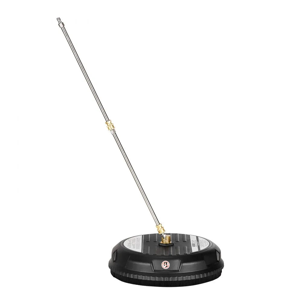 VEVOR 15" Pressure Washer Surface Cleaner, 4000 Max PSI, 1/4 Quick Connector, 2 Spray Nozzles, 2 Extended Wands for Driveway, Sidewalk, Patio, Deck