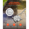 VEVOR 18" Pressure Washer Surface Cleaner, Stainless Steel Pressure Washer Attachments with 4 Wheels, 4000 Max PSI, 3/8 Quick Connector, 2 Spray Nozzles, Dual Handle, for Concrete, Patio, Sidewalk