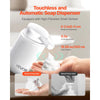 VEVOR Soap Dispenser, 300 ml / 10 oz, Rechargeable Automatic Hand Soap Dispenser with Pump, 2 Adjustable Levels, Modern Touchless Liquid Foam Container with Indicator for Bathroom and Kitchen, White