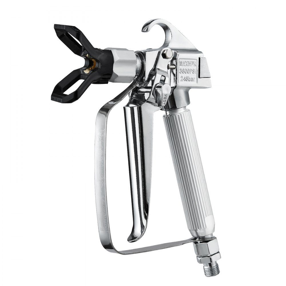 VEVOR Airless Paint Spray Gun, 3600PSI High Pressure Airless Paint Sprayer Gun with 517 Tip, Swivel Joint Airless Spray Gun Kit with Filters, Cleaning Needle and Brush, for Airless Spraying Machine