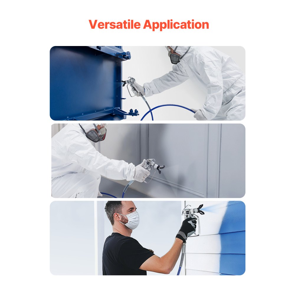 VEVOR 50ft Airless Paint Sprayer Hose, 1/4 in Universal Airless Paint Spray Hose, 4350 PSI High Pressure Flexible Airless Sprayer Hose, Multi-Layer Reinforced Steel Wire Braid Hose for Paint Sprayer