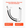 VEVOR Suction Hose Tube and Reflux Line Sets, Aluminum Alloy an Rubber Suction Hose and Reflux Line Set, Paint Sprayers Tool Part, Compatible with Multiple Airless Spraying/Line Painting Machine
