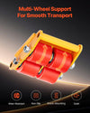 VEVOR 4PCS Machinery Skate Dolly, 17637 LBS/8T Industrial Machinery Mover, Heavy Duty Carbon Steel Machinery Moving Skate with 4 PU Wheels and 360° Rotation Non-Slip Cap for Warehouse, Workshop, Facto