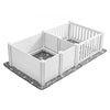 VEVOR Dog Whelping Box, 73x38x19.7 in, Plastic Dog Whelping Pen with Adjustable Height Door, Puppy Playpen with Waterproof Pee Pad, Easy to Clean, Durable Indoor Pet Birth Kit for Medium Sized Dogs