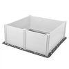 VEVOR Dogs Whelping Box, 60 x 60 x 24 inch, Plastic PVC Puppies Playpen with Height Adjustable Door and Washable Pee Pad, Anti-Deformation Indoor Puppy Play Pen for Extra Large Breed Dogs, Milk White