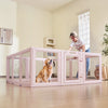 VEVOR Dog Whelping Box, 60x59x23 in Transparent Plastic Dog Whelping Pen for X-Large Sized Dogs, Waterproof Puppy Playpen with Windows & Door Lock, Easy to Clean, Durable Indoor Pet Dogs Cats Birth Kit
