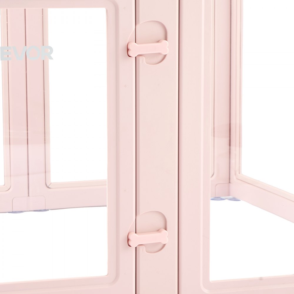 VEVOR Dog Whelping Box, 60x59x23 in Transparent Plastic Dog Whelping Pen for X-Large Sized Dogs, Waterproof Puppy Playpen with Windows & Door Lock, Easy to Clean, Durable Indoor Pet Dogs Cats Birth Kit