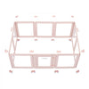 VEVOR Dog Whelping Box, 60x39x23 in Plastic Dog Whelping Pen for Medium Sized Dogs, Waterproof Transparent Puppy Playpen with Windows & Door Lock, Easy to Clean, Durable Indoor Pet Dogs Cats Birth Kit