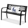 VEVOR Outdoor Bench,46 inches Metal Garden Bench for Outdoors, 480 lbs Load Capacity Bench,  Outdoor Garden Park Bench with Backrest and Armrests, Patio Bench for Garden, Park, Yard, Front Porch