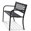 VEVOR Outdoor Bench,46 inches Metal Garden Bench for Outdoors, 480 lbs Load Capacity Bench,  Outdoor Garden Park Bench with Backrest and Armrests, Patio Bench for Garden, Park, Yard, Front Porch