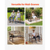 VEVOR Outdoor Bench, 50 inch, Carbon Steel Metal Frame with Cast Iron Backrest and Round Edge Armrests, Weatherproof Outside Glider Bench for Patio, Garden, Park, Yard, Front Porch, Antique Bronze